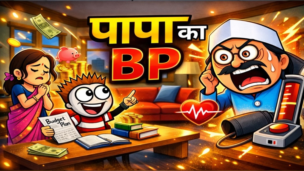 Raju Ka Budget Plan – Papa Ka BP High 😂💸 @CartoCraze123