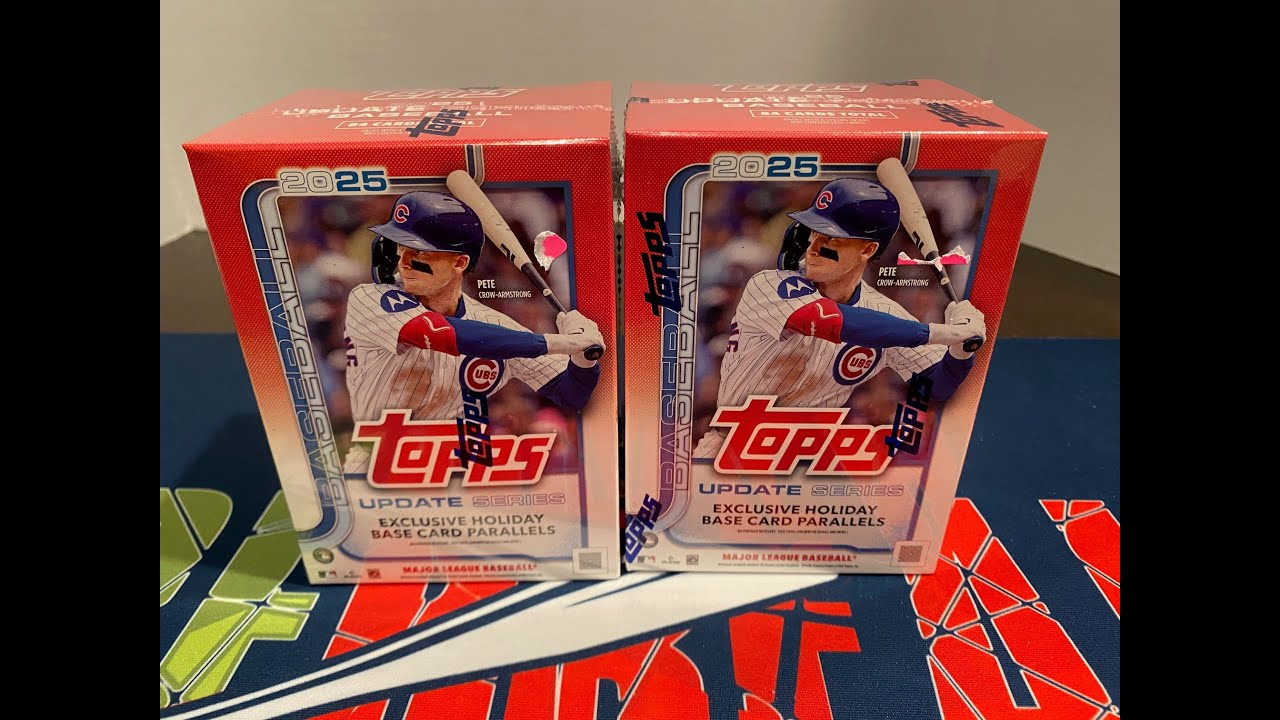 Первый взгляд!! Коробки с бластерами из обновления Topps 2025 года!! 2 пронумерованных экземпляра...