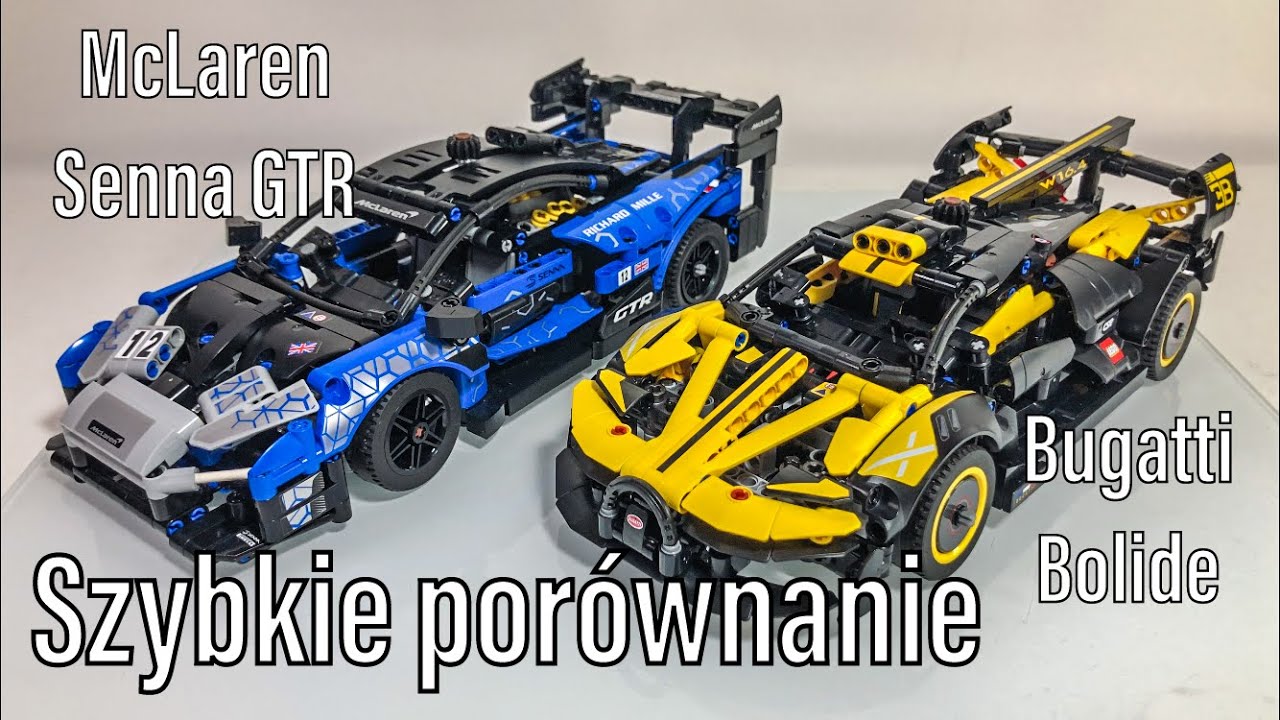 Lego Technic 42151 Bugatti bolide vs 42123 McLaren Senna GTR / Szybkie porównanie