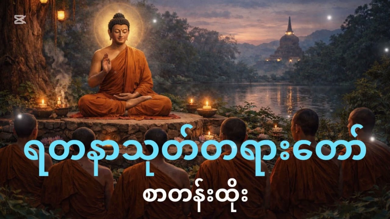 နေ/ည ဖွင့်ပူ​ဇော်ပါ🙏🌿ရတနာသုတ်တရားတော် #dhamma #myanmardhamma #meditation 