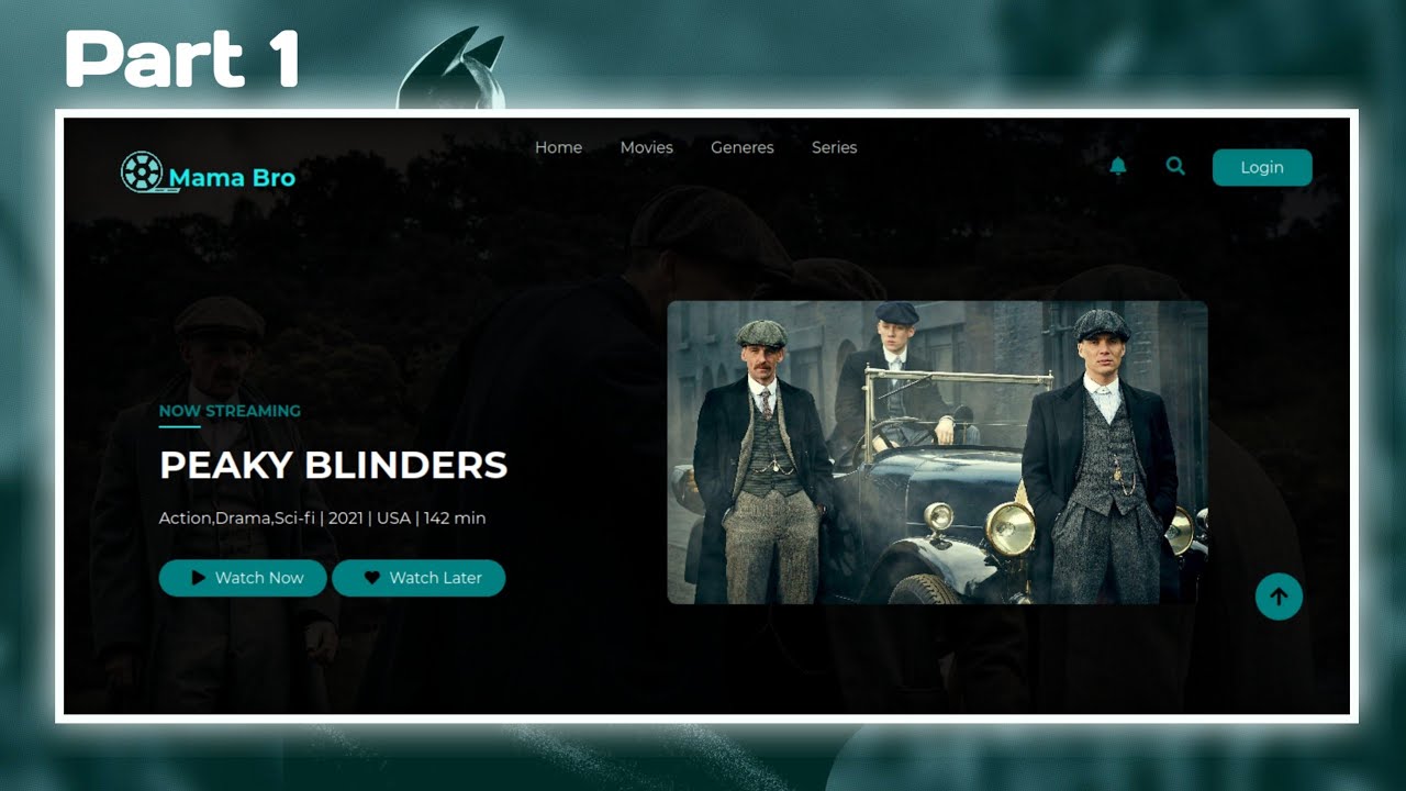 How To Create a Responsive Movie Website Using HTML CSS only | Create a Movie Website part 1 |