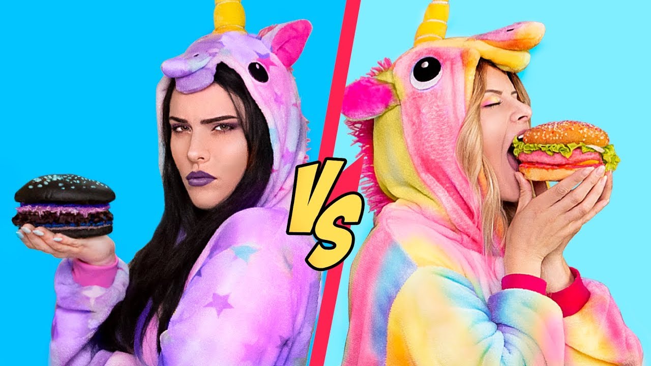 &iexcl;Desaf&iacute;o De Unicornio Buena vs Unicornio Mala! / 11 Recetas Arco&iacute;ris De Unicornio