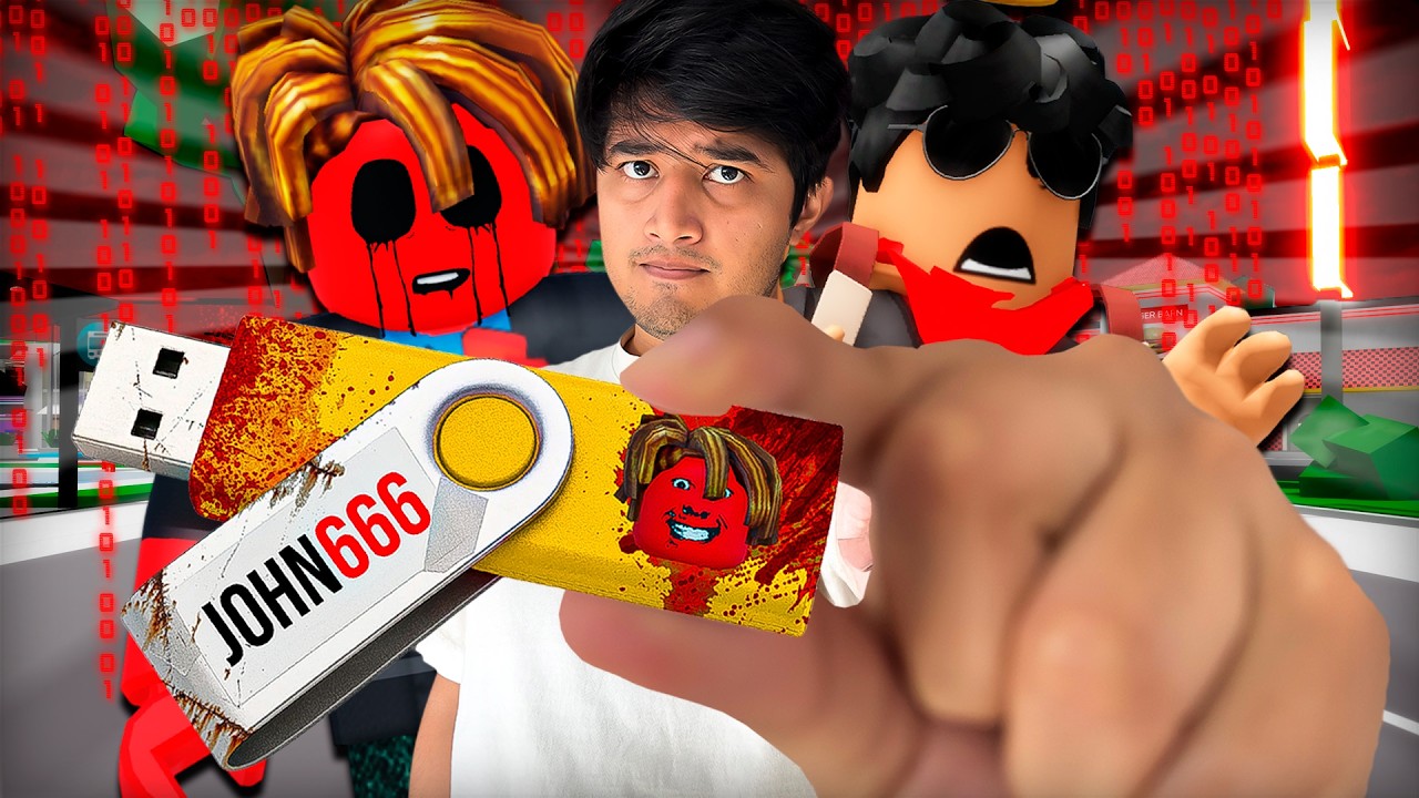 ABRÍ la USB del HACKER más PELIGROSO de ROBLOX... (JOHN666) 😱💀
