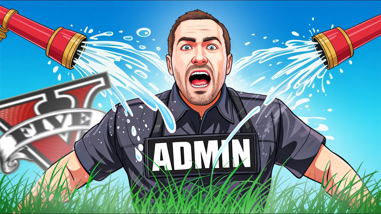 FOUDROYER UN ADMIN avec UNE LANCE A INCENDIE 🚒 (troll gta rp)