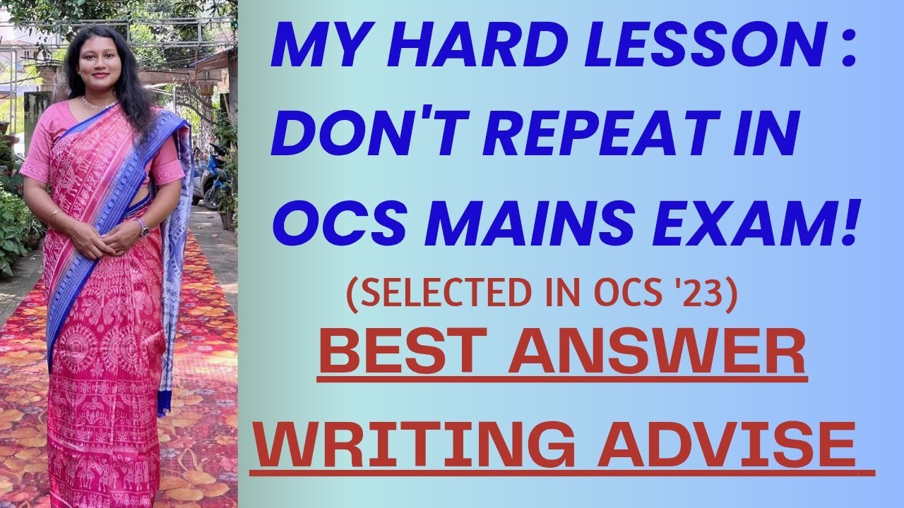 ❌ Don't repeat these in OCS MAINS EXAM ! Learn from my mistakes #ocs #oas #opsc 