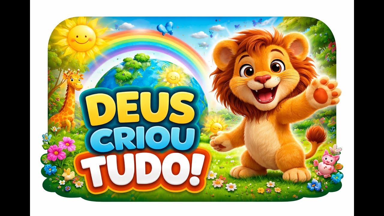 DEUS CRIOU TUDO 🌍 | Canção Bíblica Infantil | Gênesis 1 | Sementinhas do Senhor