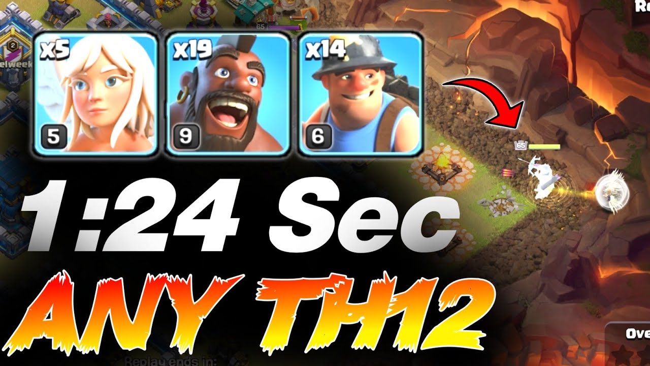 TH12 Queen Charge Hybrid Attack Strategy 2025 | TH12 Hybrid Attack | Clash of Clans