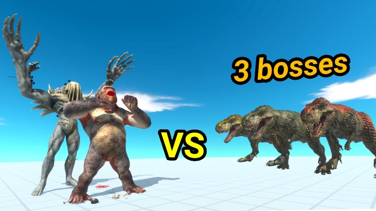 Goro with scourge vs 3 bosses animal revolt battle simulator