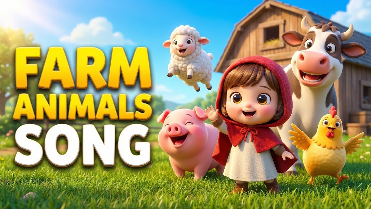 Hello Farm Friends Song 🐮🐑 | Kids Learning Animal Song