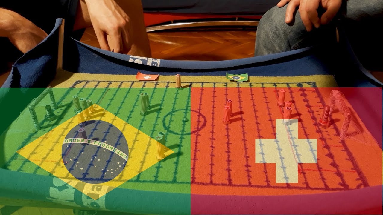 BRAZIL vs SWITZERLAND! New Turn-Based Football Tabletop Game - Prototype