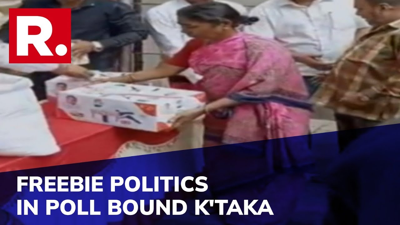 Congress Leaders Seen Distributing Cooker Among the Women Just Ahead the Karnataka Election 2023