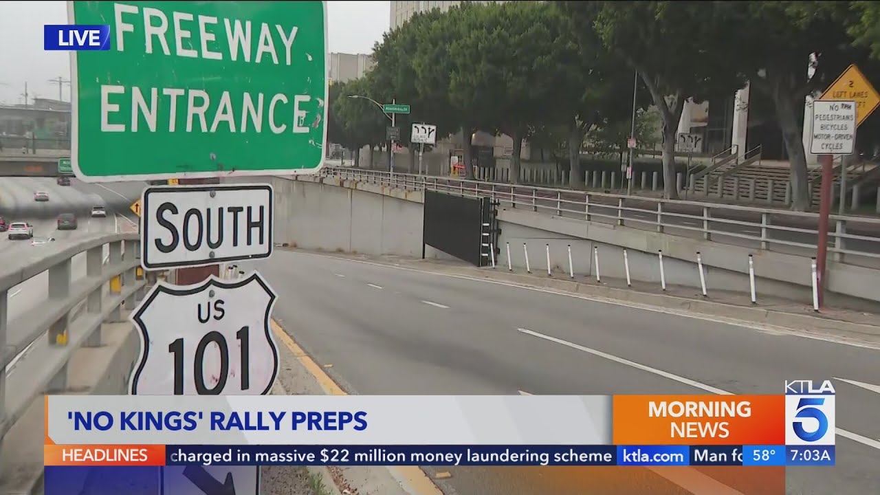 Caltrans installs gates on 101 Freeway ramps ahead of &lsquo;No Kings&rsquo; demonstrations