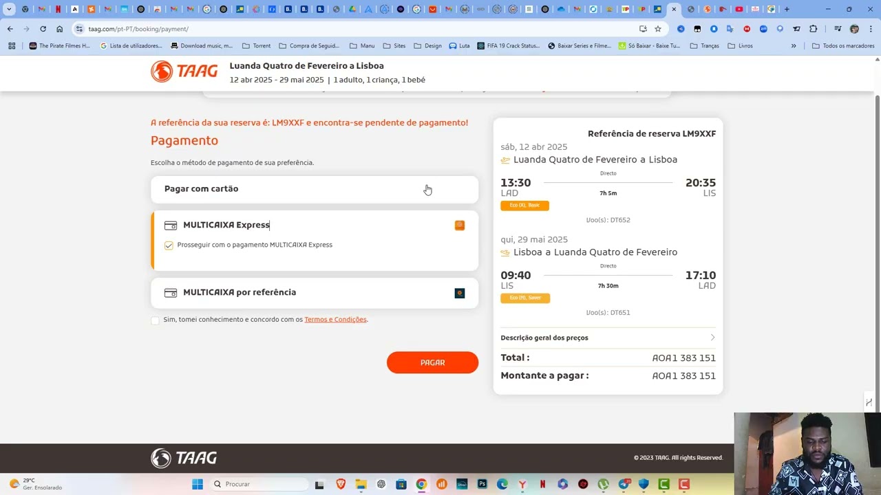 Saiba como comprar Bilhete da TAAG Airline no conforto da sua Casa sem se deslocar