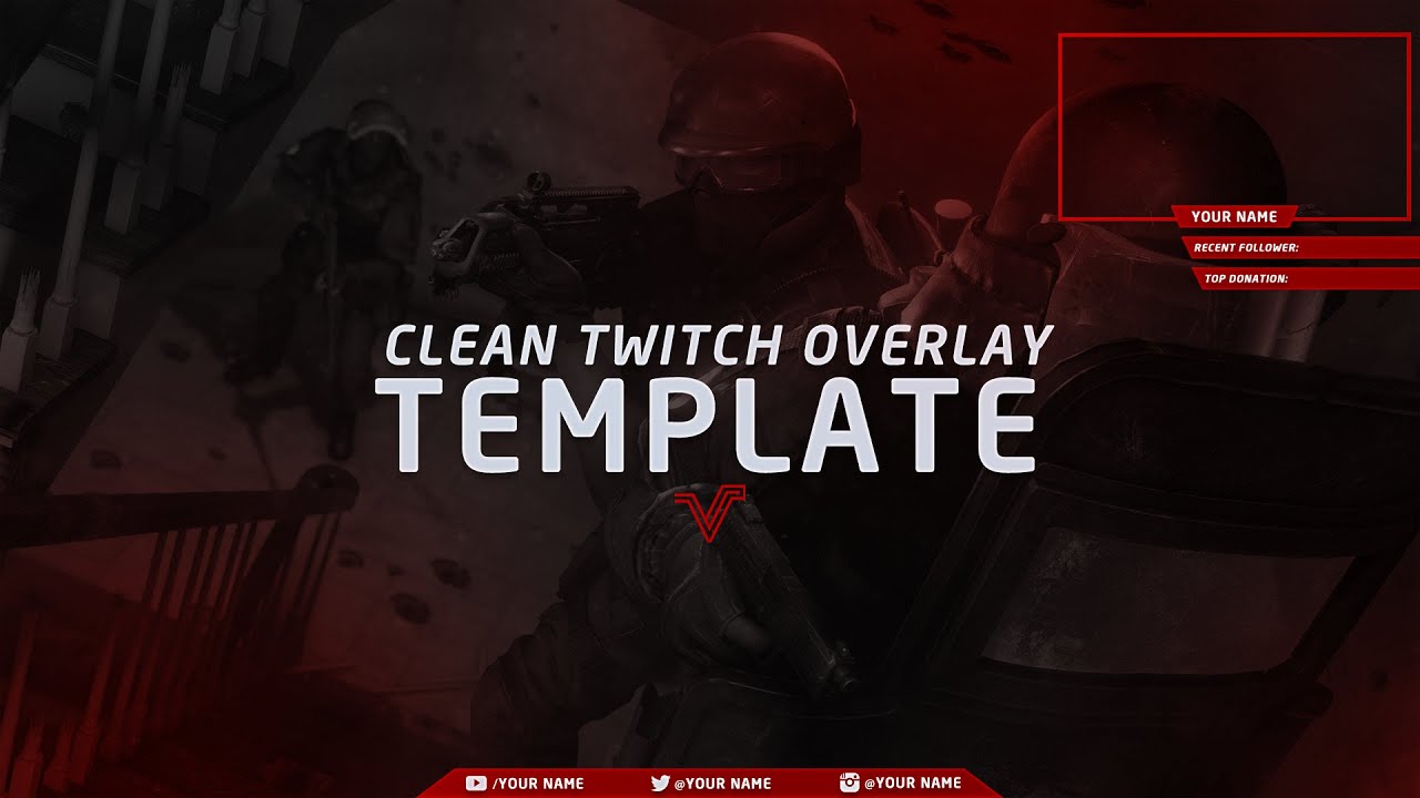 Clean Twitch Overlay Template! (FREE)
