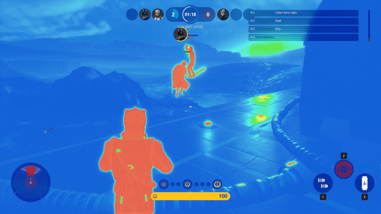 Luke Skywalker (Pirilor) cheats in Heroes vs Villains online match