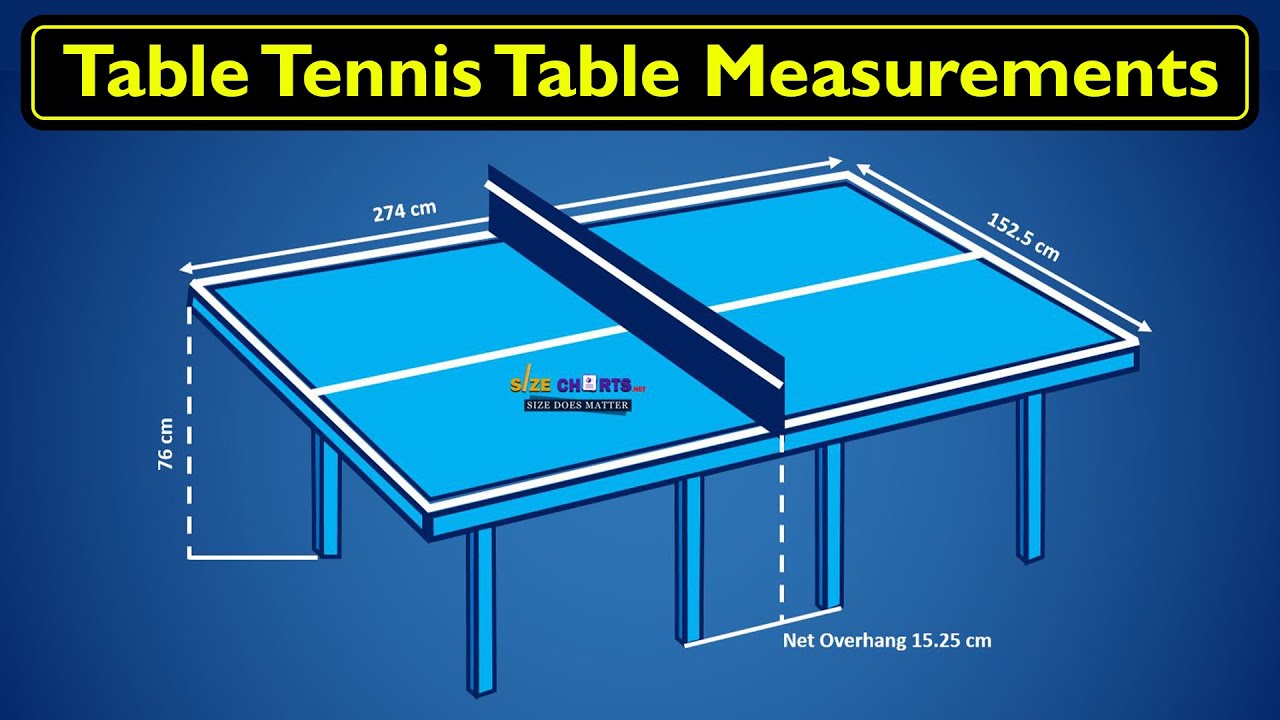 Table Tennis Table Measurements With Net Overhang Height