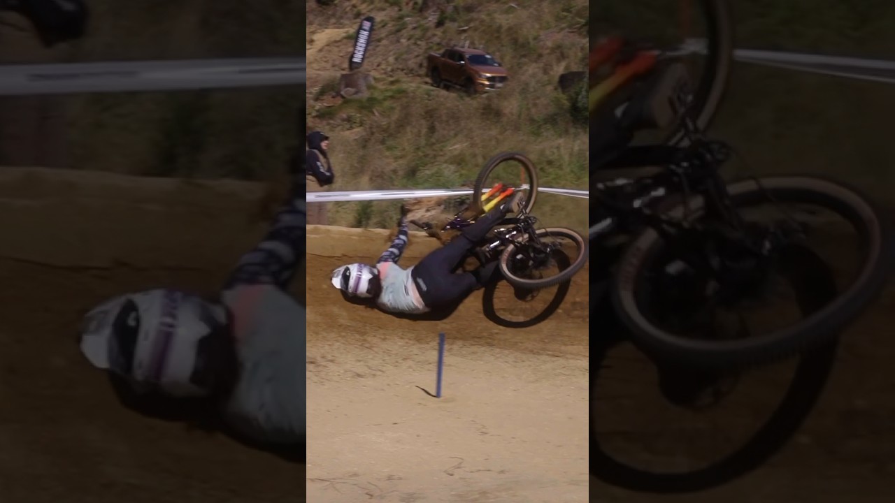 The crash that separated my shoulder 😅 #mtb #crash #fail #mtbcrash #crankworx