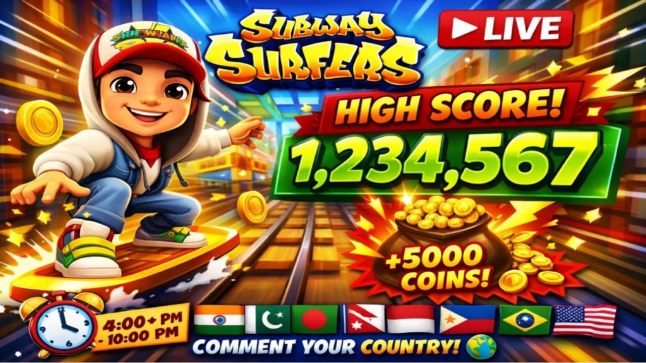 Live Playing Subway Surfers 50k Coins Target #Shorts #shortslive #viral #shortsfeed