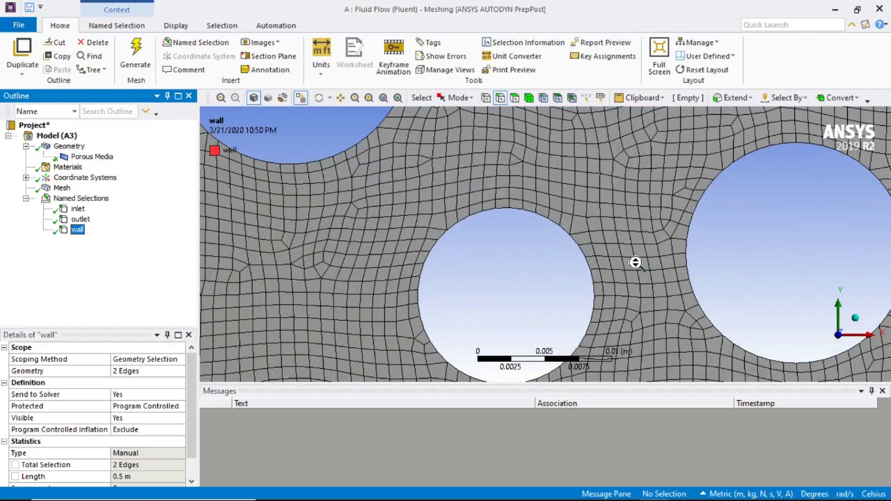 Water Flow Through Porous Media simulation by ANSYS Fluent