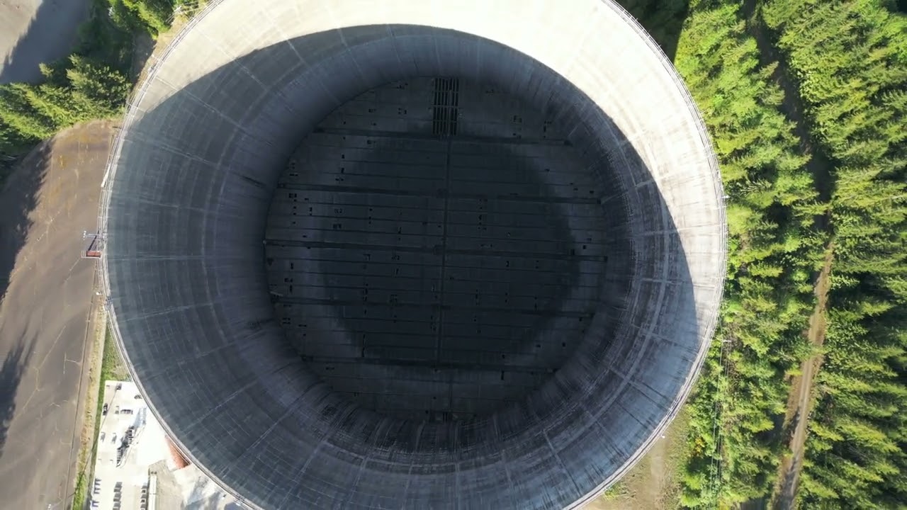 Satsop Nuclear Power Plant (Drone, 4K)