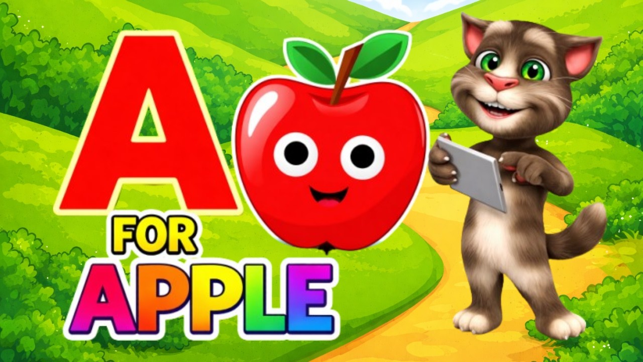 Phonics Song 2 with TWO Words in 3D - A For Apple🍎🍏- ABC Alphabet Songs with Sounds for Children's