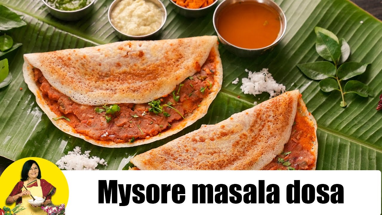 Mysore masala dosa | Mumbai style roadside Mysore masala dosa | Mysore Dosa | by Tarla Dalal