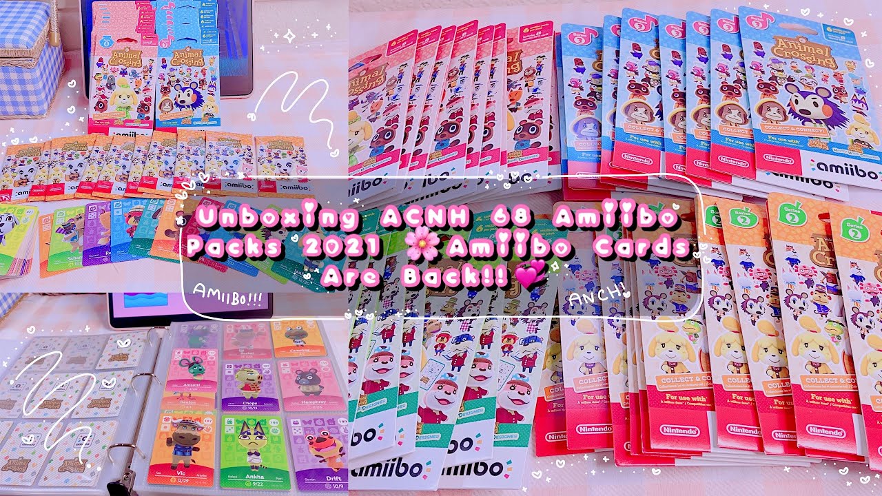 Unboxing 68 Packs Animal Crossing Amiibo Cards Series 1-4 🌸 408 Cards |Amiibo Cards Are Back! 😘