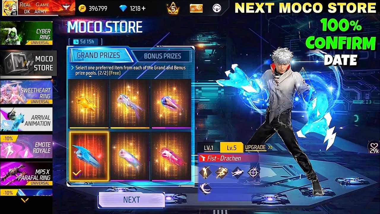 Next Moco Store Event Free Fire 🤯💥 | Evo Fist Skin Return | free fire new event | ff new event 