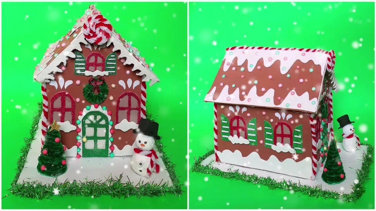 DIY Cardboard Ginger Bread House | Christmas Crafts
