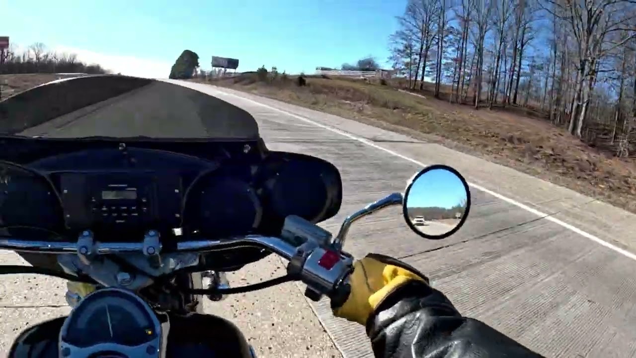 06 honda vtx1300. short ride 30 miles, on a cool day. 40 degrees.