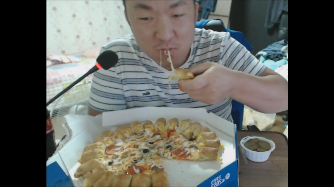 영강먹방) 뽕뜨락 리치바이트피자 먹고 폭설!!