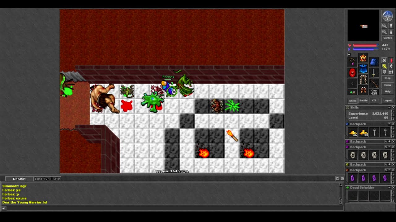 Old Tibia - MS 69 Solo Mad Mage Room (7.3 2004 Calmera)