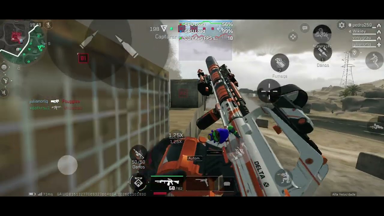 Delta force mobile no g99a 30 fps
