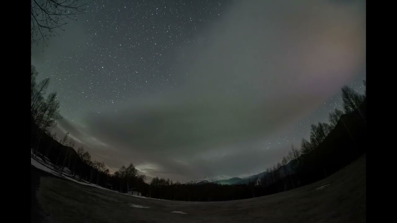 星空タイムラプス20260315乗鞍星景　天の川