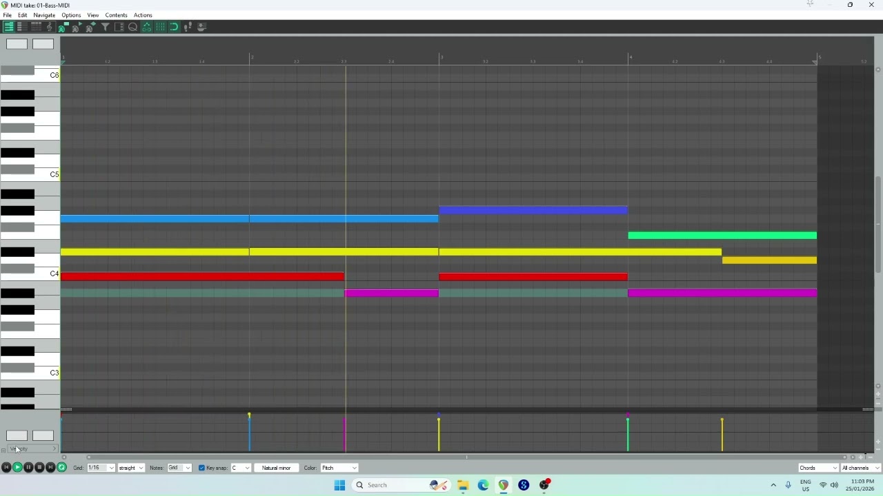 Music Production in Reaper for Beginners - All Free Software - Part 2   Making Effective Chords