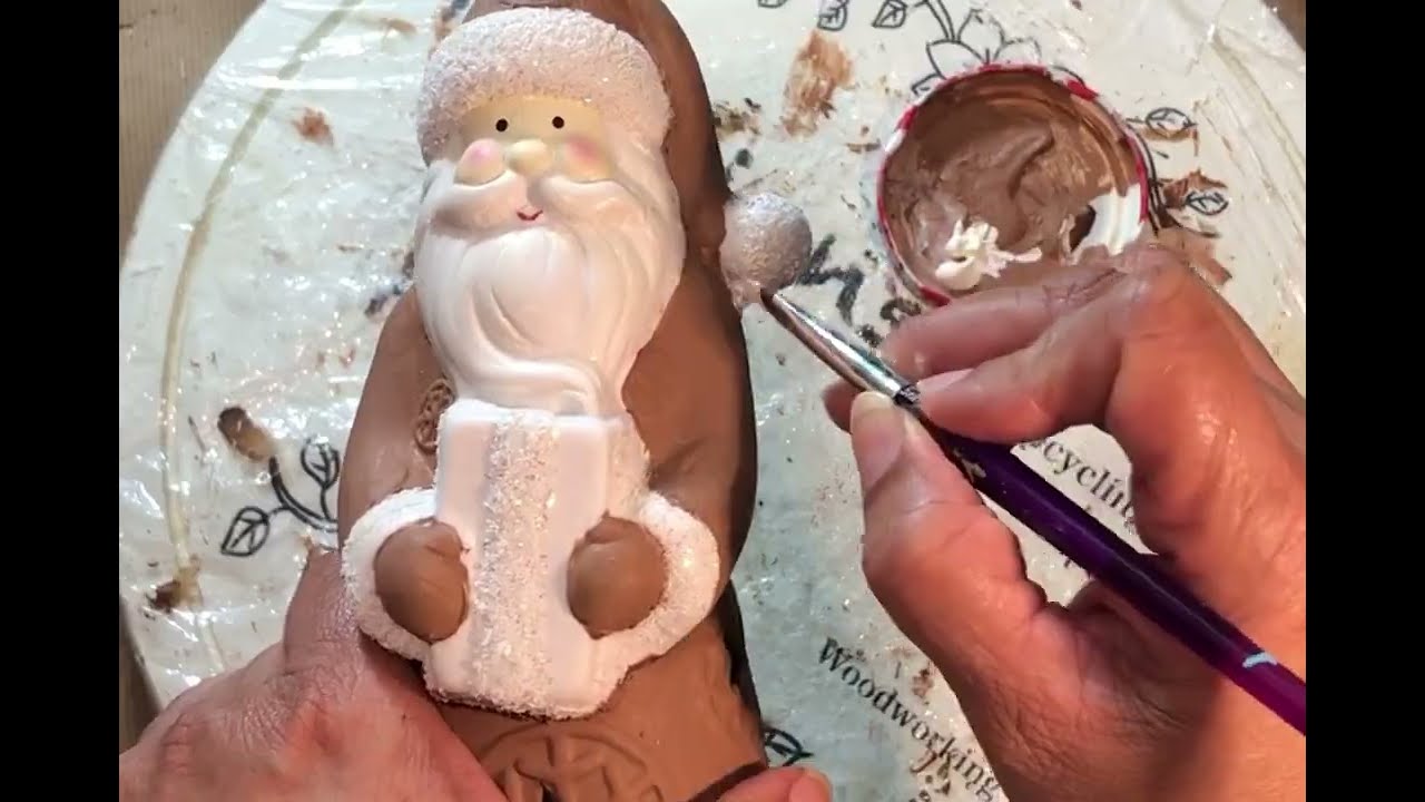 DIY Ceramic Santa & Christmas Tree INTO BEAUTIFUL Gingerbread Themed  - Series Gingerbread Theme