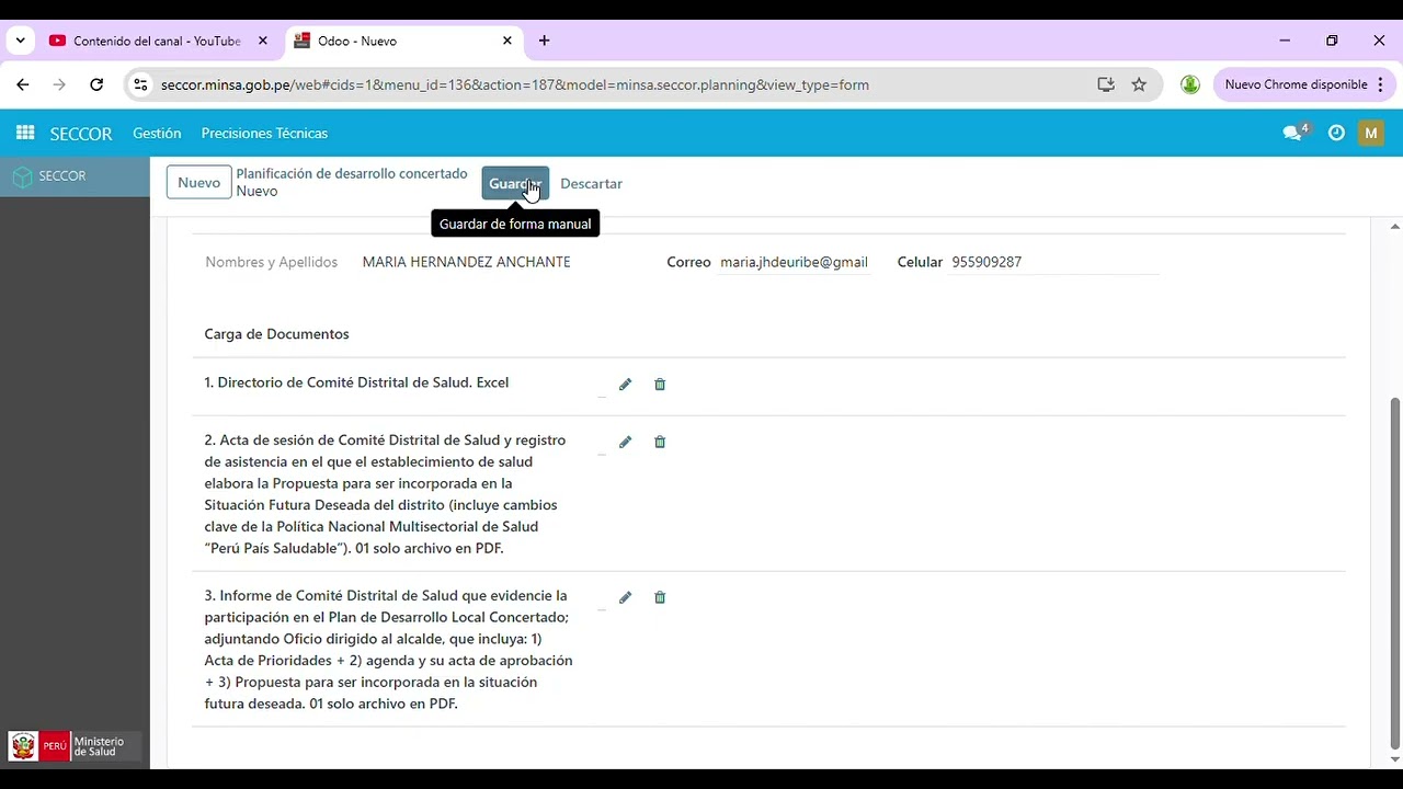 SUBIR ARCHIVOS PLATAFORMA SECCOR