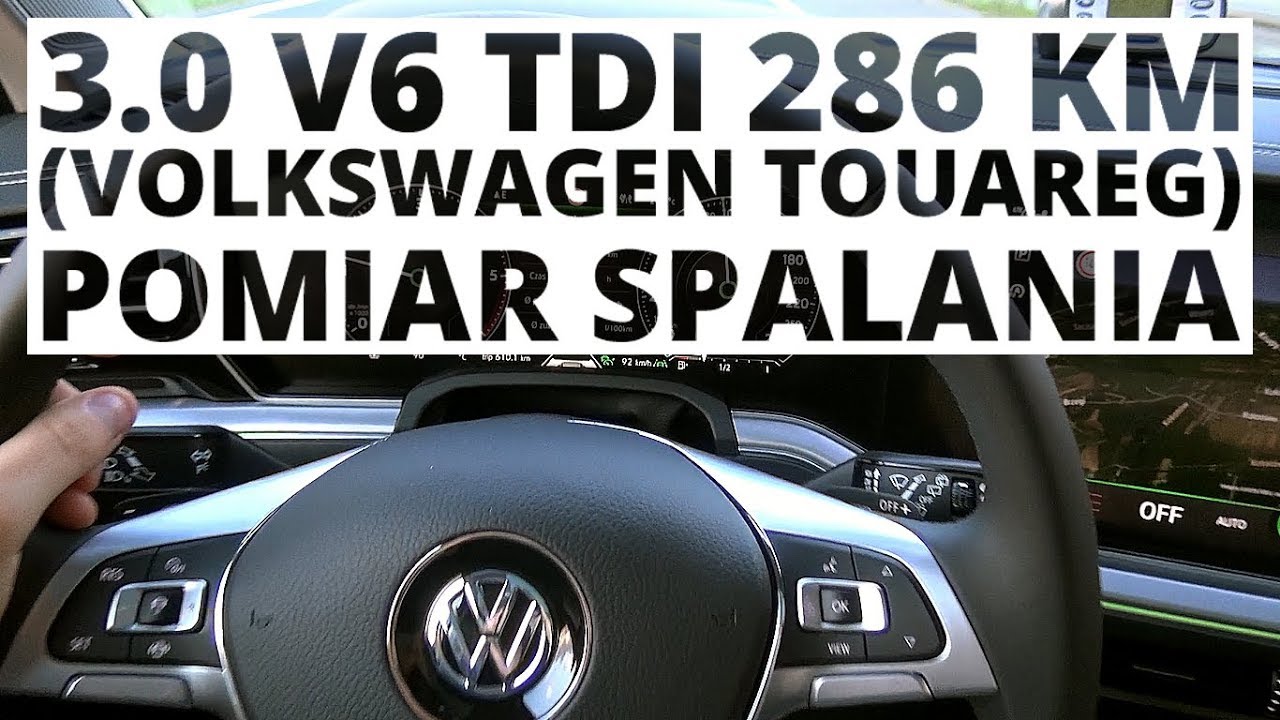 Volkswagen Touareg 3.0 V6 TDI 286 KM (AT) - pomiar zużycia paliwa