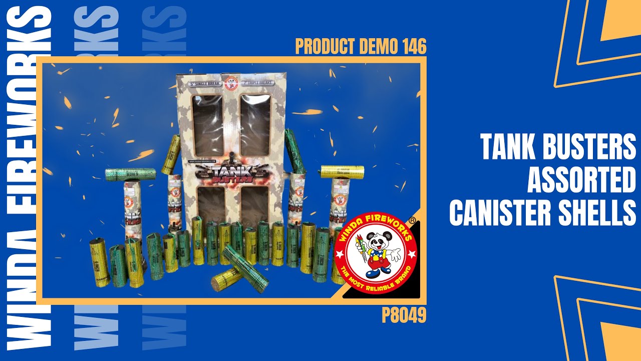 Tank Busters Assorted Canister Shells by Winda Fireworks