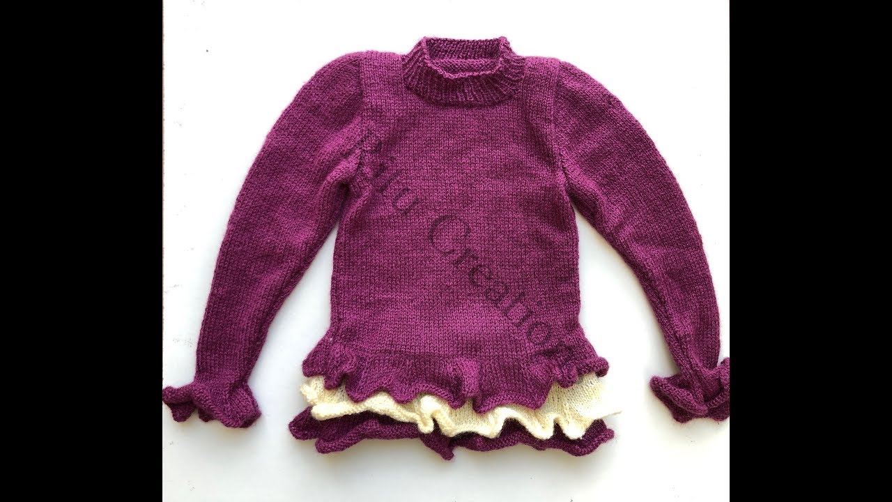 Knitting Stylish Frill Sweater