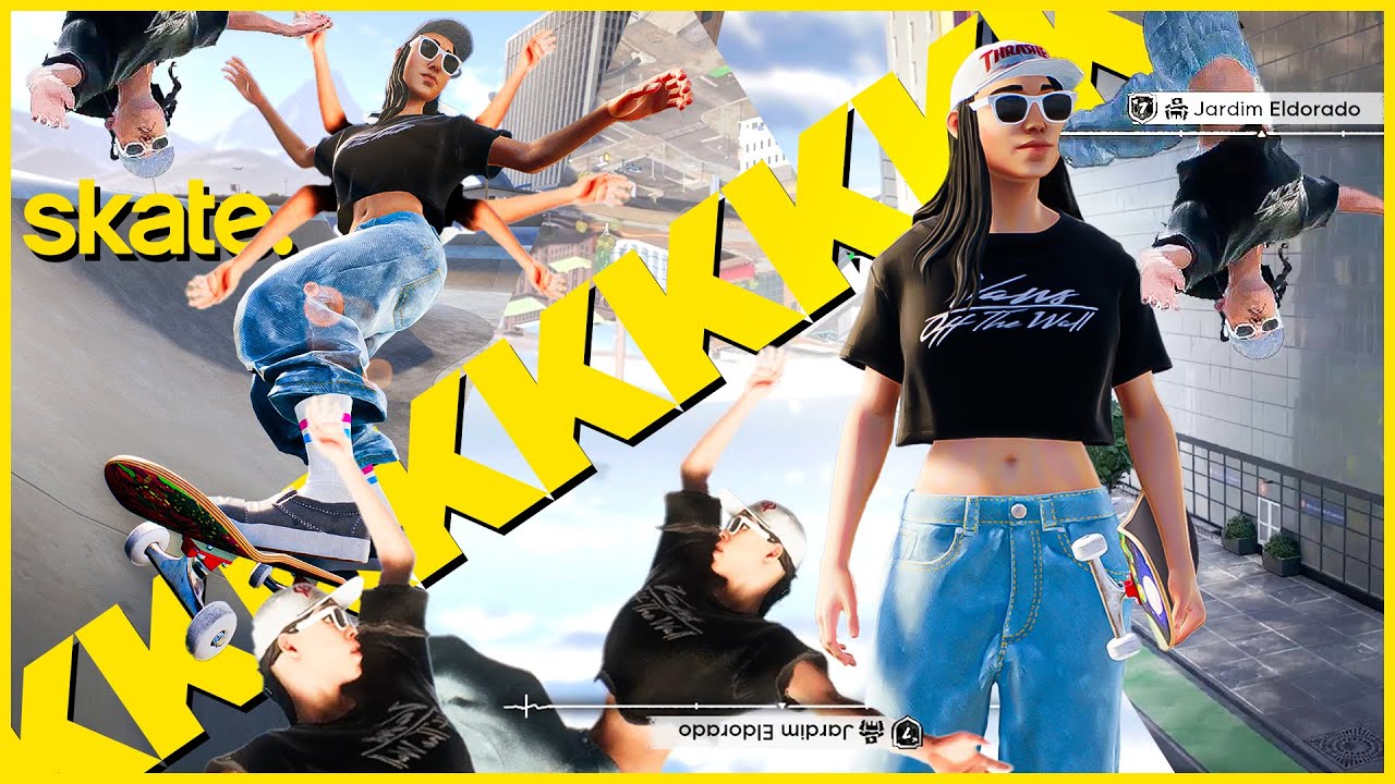 O SKATE. DE VOCÊS TÁ BUGADO TAMBÉM? KKKK Gameplay do Jogo Skate. da EA Games