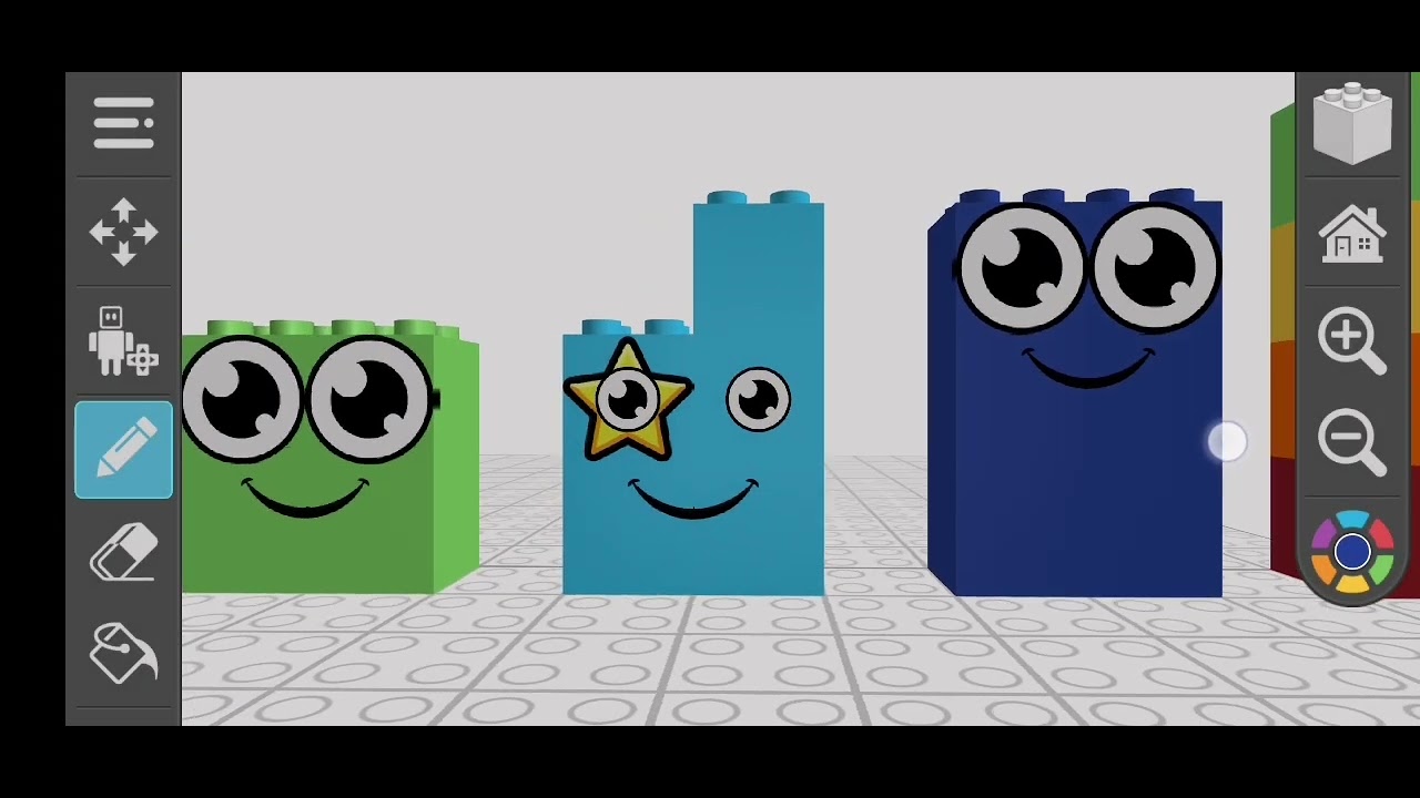 Making Numberblocks in Draw Bricks - 1 to 10