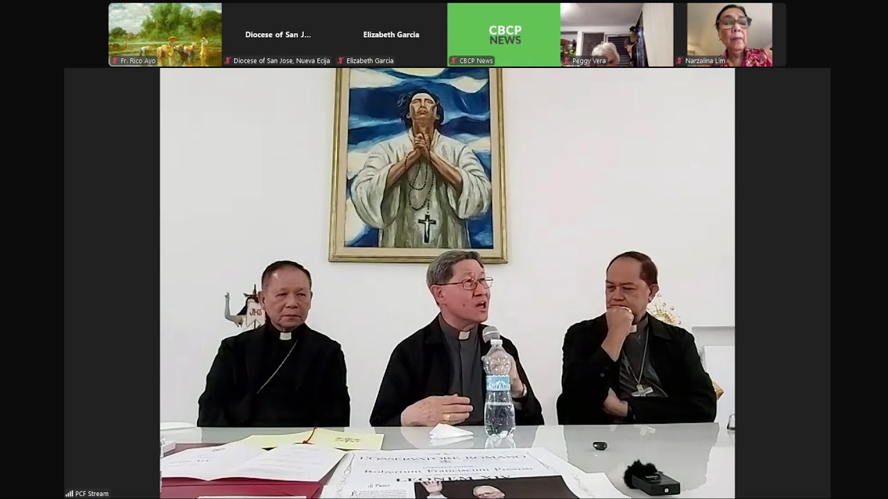 Cardinals Tagle, David, Advincula hold post-conclave press conference