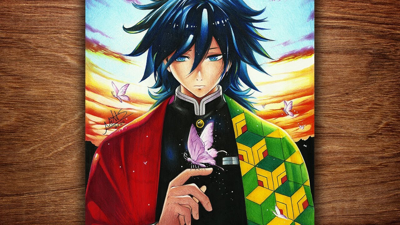 Drawing Giyuu Tomioka [ Kimetsu No Yaiba/Demon Slayer ] Desenhando o Tomioka