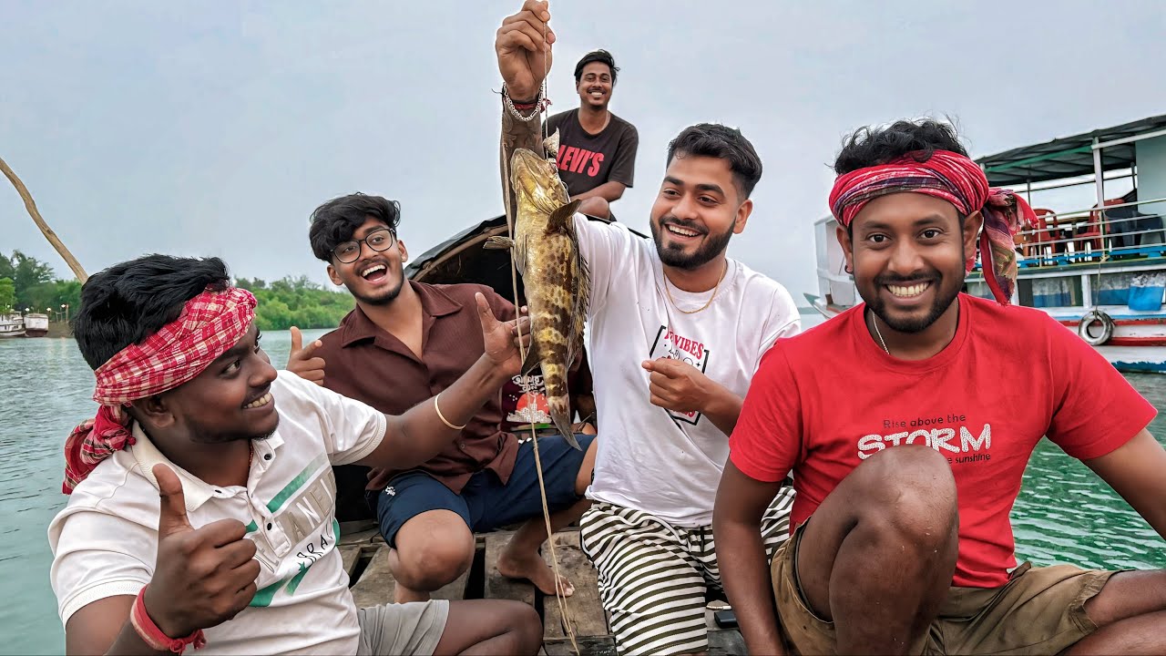 SRK Shankar দার সাথে,সারাদিন আনন্দ করে মাছ ধরলাম sundarban hook fishing!!!