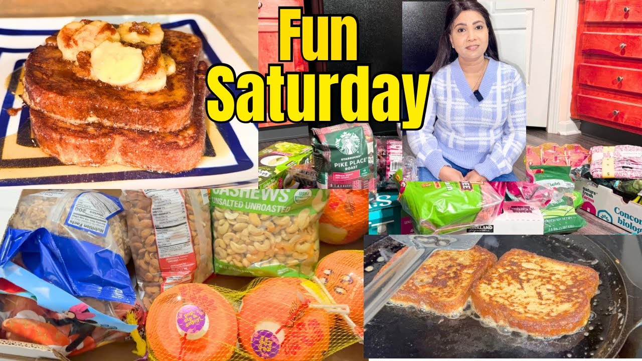 தமிழில் - Saturday Family Vlog | French Toast Breakfast, Ice Skating Drop Off & Costco Shopping Haul