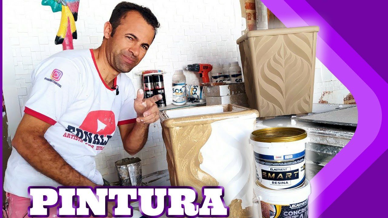 Como pintar um vaso feito de gesso