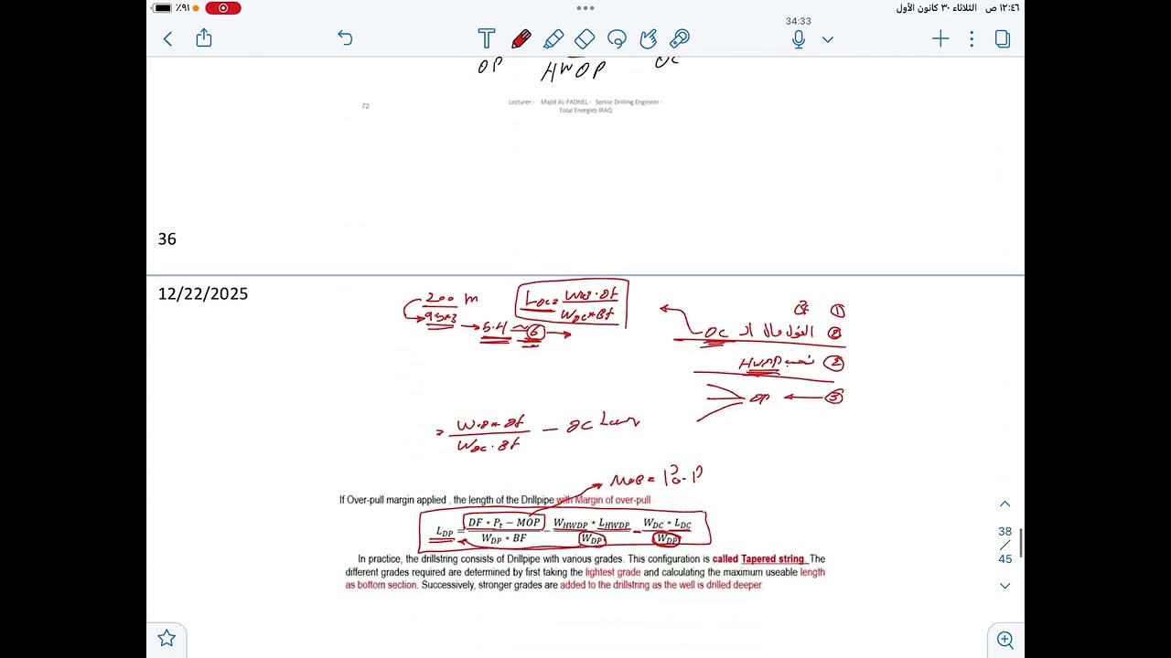Drilstring design calculations 
