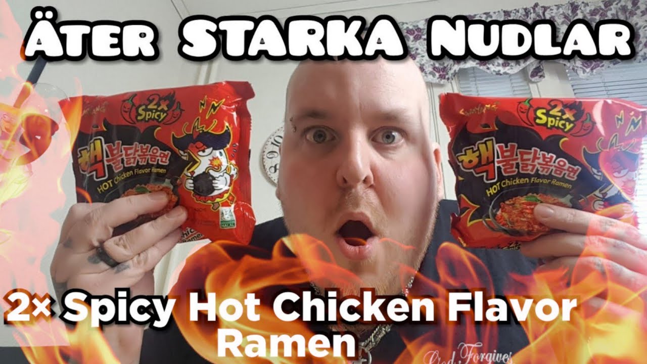 &Auml;TER STARKA NUDLAR! ( 2&times; Spicy Hot Chicken Flavor Ramen )