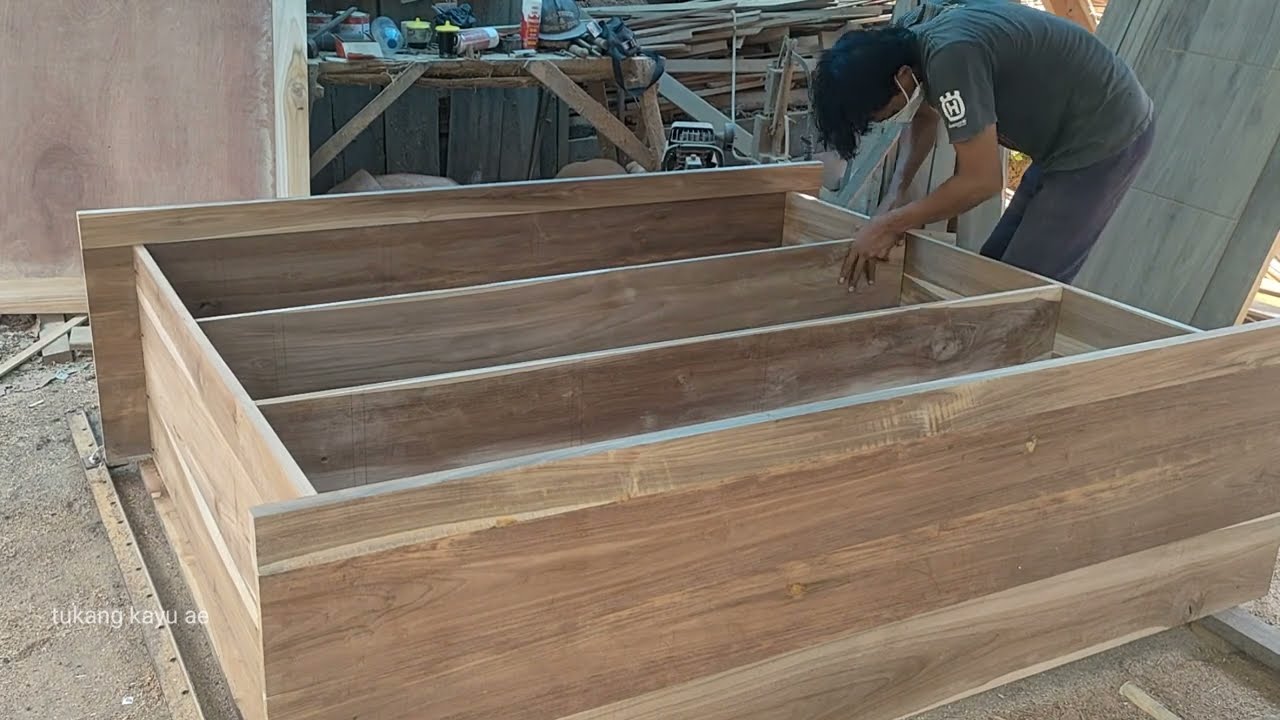 Ternyata begini membuat lemari kayu full 2 cm pintu geser